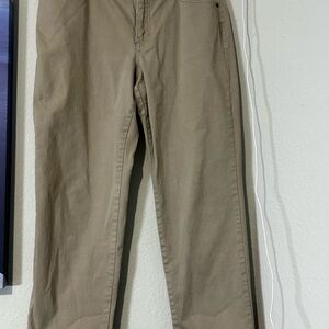 Gloria Vanderbilt Tan Chinos Classic Straight-Leg